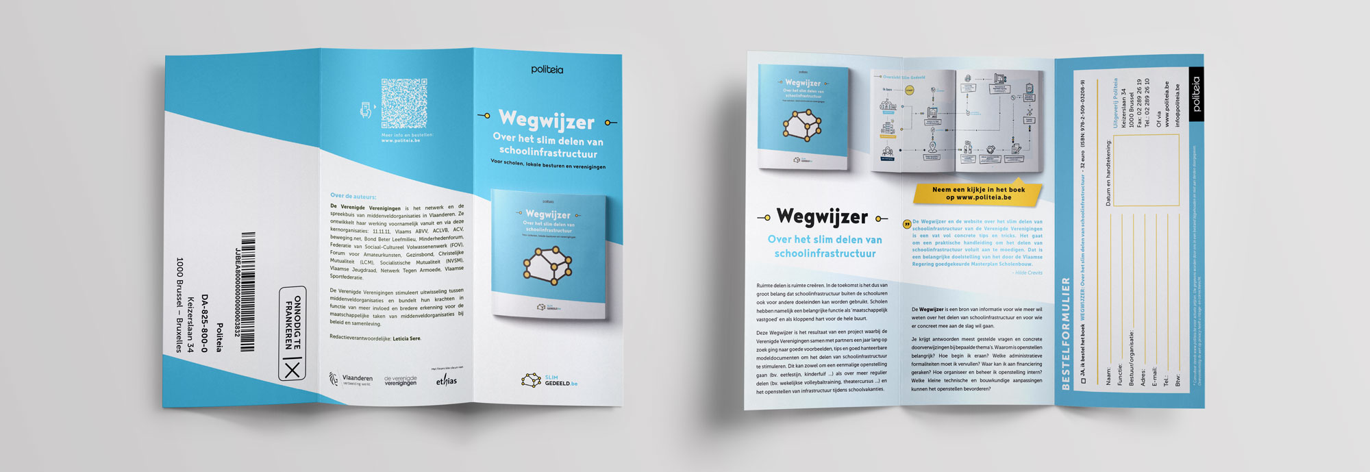 Greyclouds.be - Bert Blondeel | Design for print: Uitgererij Politeia - Flyer 'Wegwijzer'
