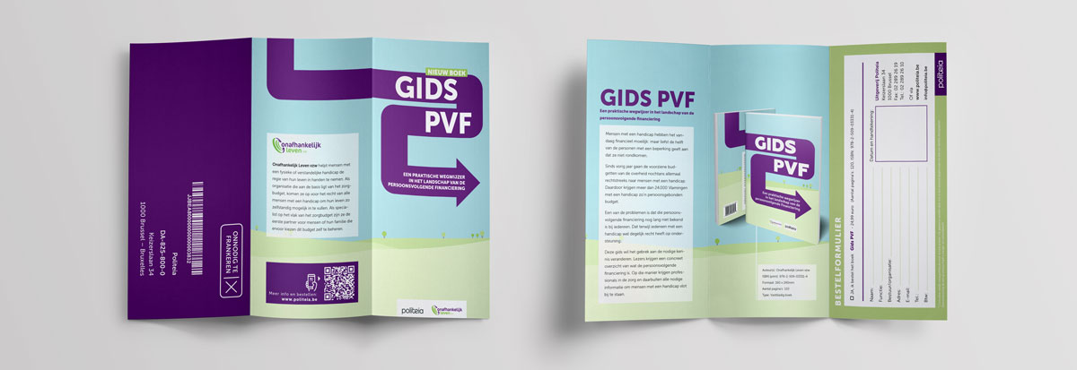 Greyclouds.be - Bert Blondeel | Design for print: Uitgeverij Politeia - flyer 'Gids PVF'