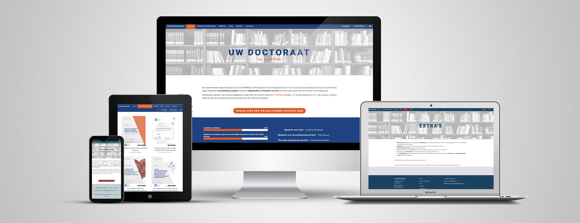 GreyClouds - webdesign | ASP Editions / VUBPress / UPA - mijndoctoraat.be